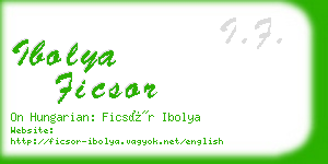 ibolya ficsor business card